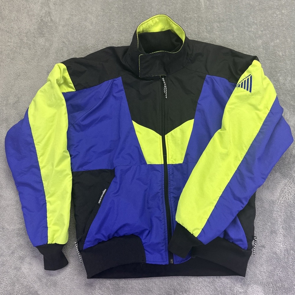 Vintage Cannondale Chartreuse Purple Black Windbreaker Large Made In USA